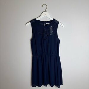 NWT | Collective Concepts Kaeli Eyelet Detail Dress | Navy | Size Large